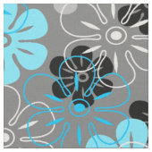 Blume Rain Hawaiian Retro Floral Stoff (Nahaufnahme)