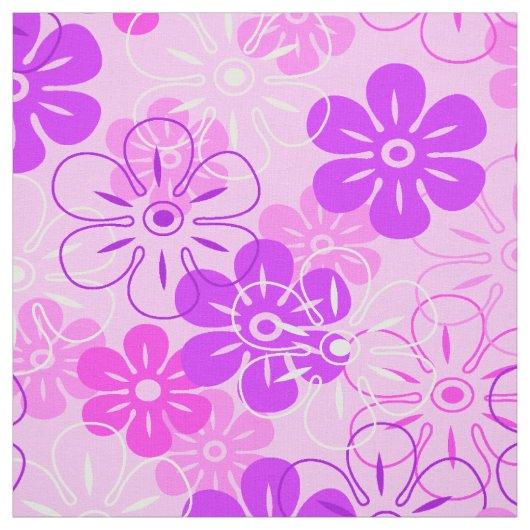 Blume Rain Hawaiian Retro Floral Stoff (Muster)