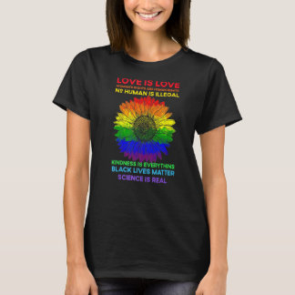 Blume Rainbow Human Black Living Rights Science T-Shirt