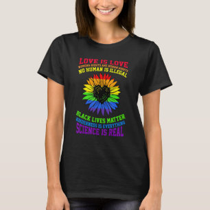Blume Rainbow Human Black Living Rights Science T-Shirt