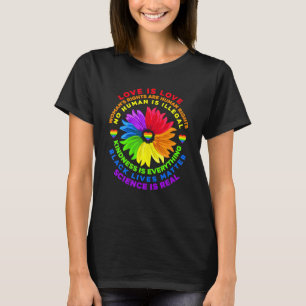 Blume Rainbow Human Black Living Rights Science T-Shirt