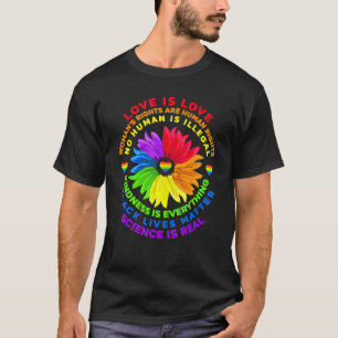 Blume Rainbow Human Black Living Rights Science T-Shirt