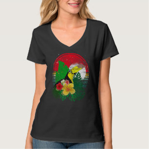 Blume Rainforest Animal Bird Floral Retro Touch T-Shirt
