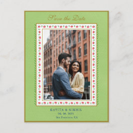 Blume Rand Minze Grün Foto Rett The Day Ankündigungspostkarte