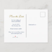 Blume Rand Minze Grün Foto Rett The Day Ankündigungspostkarte (Rückseite)