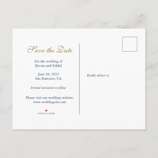 Blume Rand Minze Grün Foto Rett The Day Ankündigungspostkarte (Rückseite)