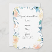 Blume Randmusik Erwägungsgrund Einladung (Rückseite)