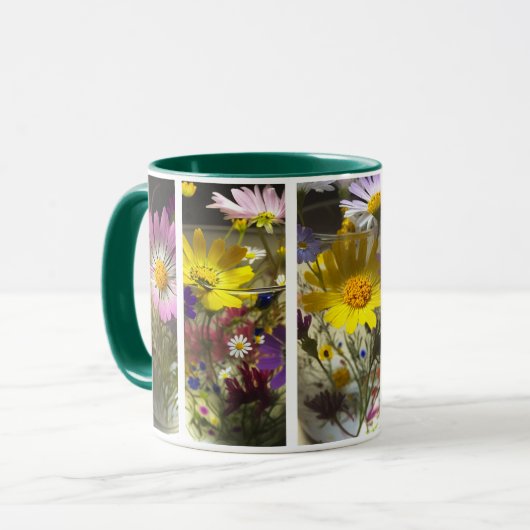 Blume Raster #1 Tasse (Vorderseite Links)