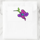Blume Rechteckiger Aufkleber (Tasche)