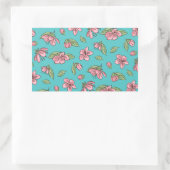 Blume Rechteckiger Aufkleber (Tasche)