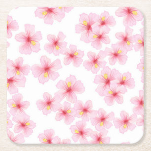 Blume Rechteckiger Pappuntersetzer