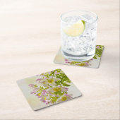 Blume Rechteckiger Pappuntersetzer (Vor Ort)