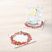 Blume Rechteckiger Pappuntersetzer (Vor Ort)