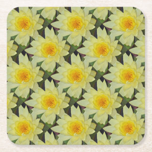 Blume Rechteckiger Pappuntersetzer