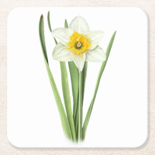Blume Rechteckiger Pappuntersetzer