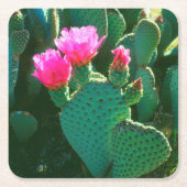 Blume Rechteckiger Pappuntersetzer (Vorderseite)