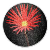 Blume Red Daisy Keramikknauf (Vorderseite)