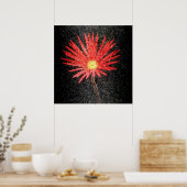 Blume Red Daisy Poster (Küche)