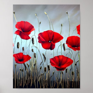 Blume Red Poppies Art Poster