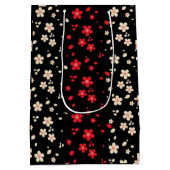 Blume Red & White Mittlere Geschenktüte (Rückseite)
