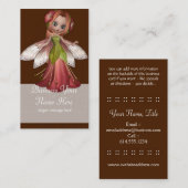 Blume Redhead Fairy Whimisky Fantasie Visitenkarte (Vorne/Hinten)