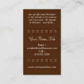 Blume Redhead Fairy Whimisky Fantasie Visitenkarte (Rückseite)