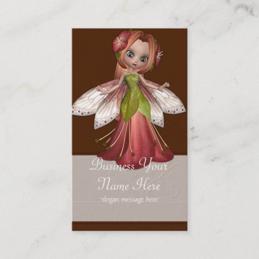 Blume Redhead Fairy Whimisky Fantasie Visitenkarte (Vorderseite)