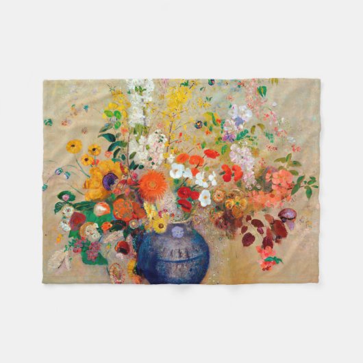 Blume, Redon Fleecedecke (Vorderseite (Horizontal))