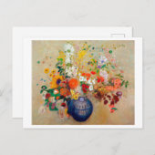 Blume, Redon Postkarte (Vorne/Hinten)