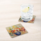 Blume, Redon Rechteckiger Pappuntersetzer (Vor Ort)