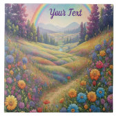 Blume Regenbogen Fliese (Vorderseite)