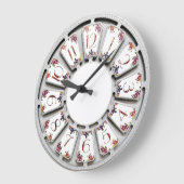 Blume Retro Große Wanduhr (Winkel)