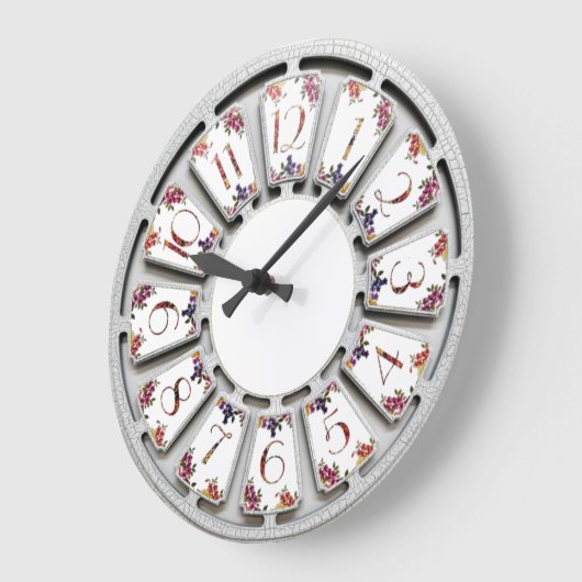 Blume Retro Große Wanduhr (Winkel)