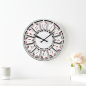 Blume Retro Große Wanduhr (Zuhause)