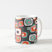 Blume Retro Sushi Quadrate benutzerdefinierte Tass Kaffeetasse (VorderseiteRechts)