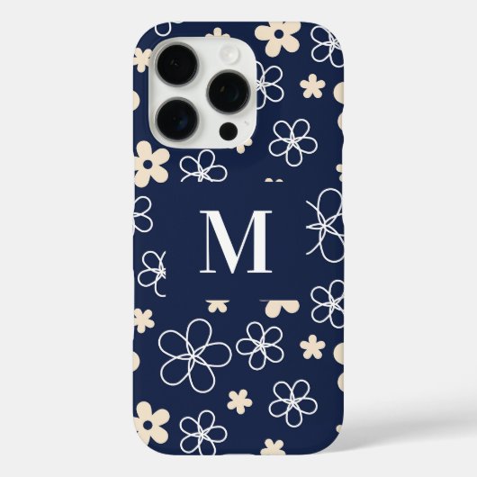 Blume-Rettro Case-Mate iPhone Hülle (Rückseite)