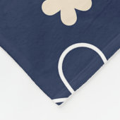 Blume-Rettro Fleecedecke (Ecke)