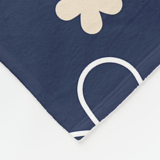 Blume-Rettro Fleecedecke (Ecke)