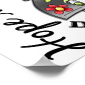 Blume Ribbon 4 Hoffnung Materie Diabetes Poster (Ecke)