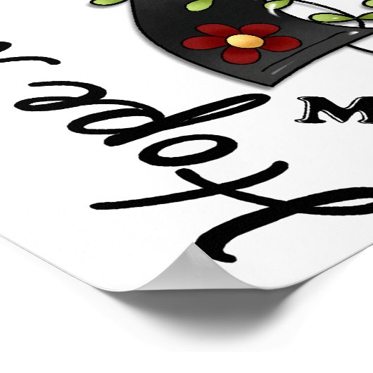 Blume Ribbon 4 Hoffnung Materie Melanom Poster (Ecke)