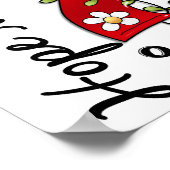 Blume Ribbon 4 Hoffnung Materie Oraler Krebs Poster (Ecke)