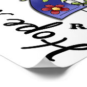 Blume Ribbon 4 Hoffnung Materie Rektalkrebs Poster (Ecke)