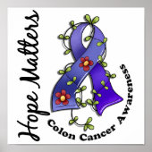 Blume Ribbon 4 Hoffnung Matters Colon Cancer Poster (Vorne)