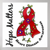 Blume Ribbon 4 Hoffnung Matters Heart Disease Poster (Vorne)