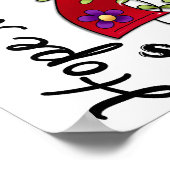 Blume Ribbon 4 Hoffnung Matters Stroke Poster (Ecke)