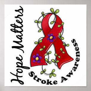 Blume Ribbon 4 Hoffnung Matters Stroke Poster