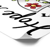 Blume Ribbon 4 Hoffnung zählt Lungenkrebs Poster (Ecke)