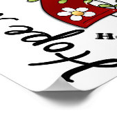 Blume Ribbon 4 Hoffnungsfragen Kopf Nackenkrebs Poster (Ecke)