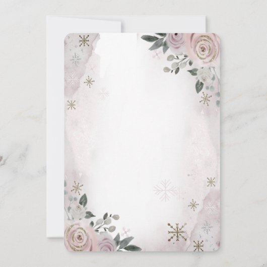 Blume Rodelbahn mit Aussicht Einladung (Rückseite)