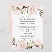 Blume Rodeln Elegante Hochzeiten Einladung (Vorne/Hinten)